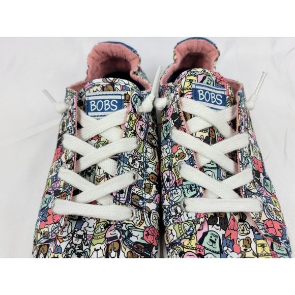 Bobs Skechers Beach Bingo Dogs Low Top Shoes Sneakers Womens Size 9.5 113036 - Picture 7 of 12